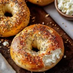 Shaping 3 ingredients cottage cheese bagels before baking